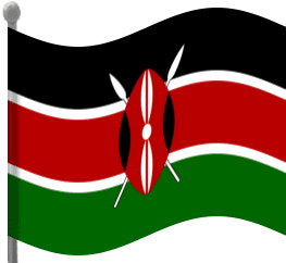 Kenya flag waving